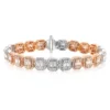 Two Tone Baguette Bracelet