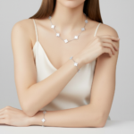 Four-leaf clover bracelet White Gold mother-of-pearl