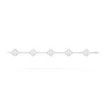 Four-leaf clover bracelet White Gold mother-of-pearl