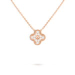 18K rose gold Necklaces one Four-leaf clover