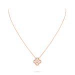 18K rose gold Necklaces one Four-leaf clover