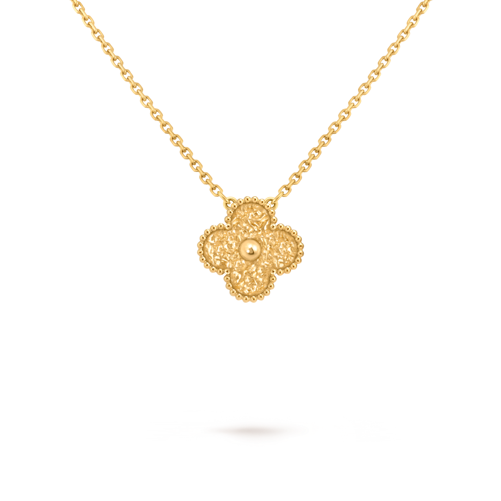vintage 18k gold single four-leaf clover necklace vintage 18k gold single four-leaf clover necklace