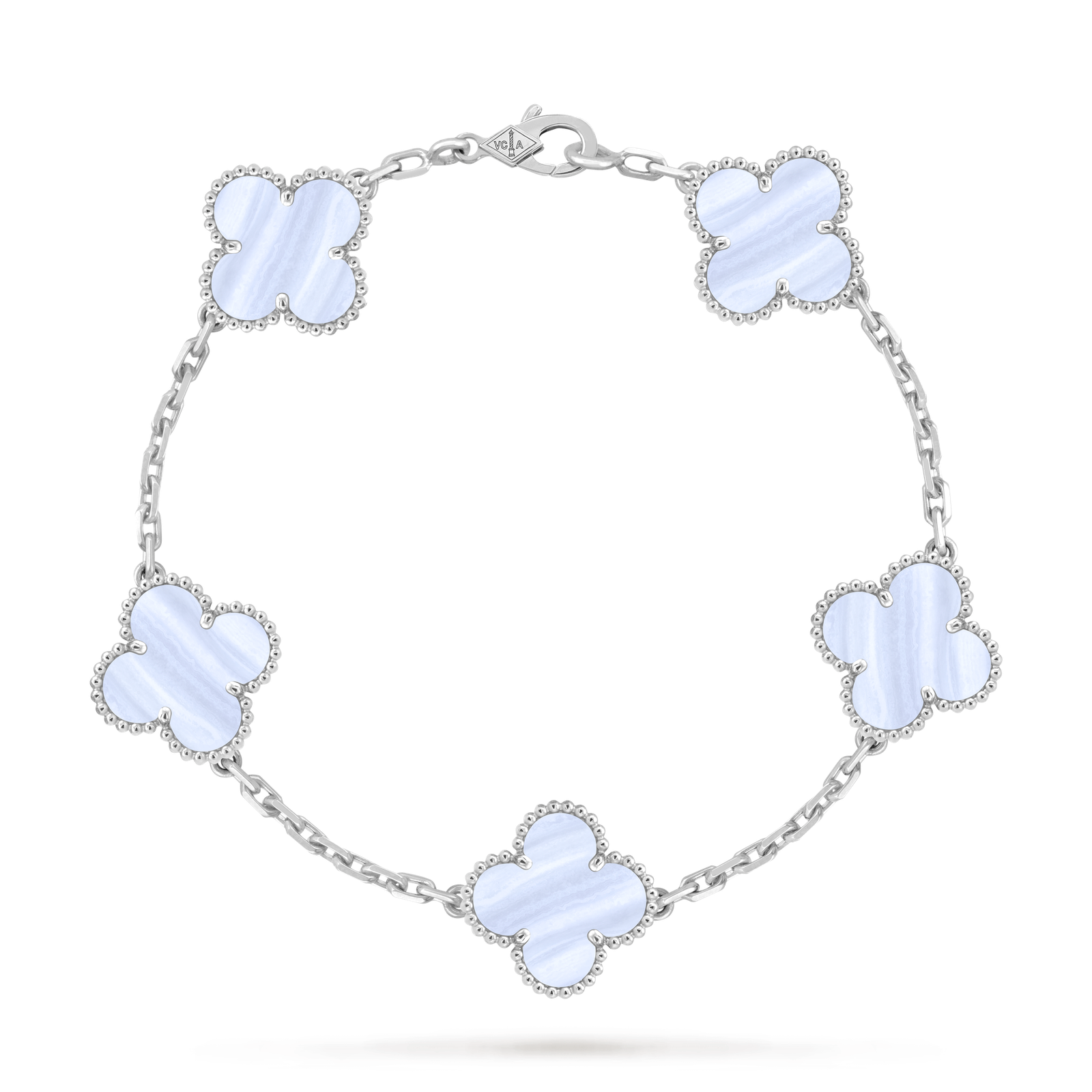 Four-leaf clover bracelet White Chalcedony Inlay Four-leaf clover bracelet White Chalcedony Inlay