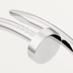 18k white gold nail bangle bracelet