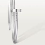 18k white gold nail bangle bracelet