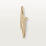 18k gold full pave diamond nail bangle bracelet