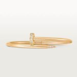 18k gold diamond nail bangle bracelet