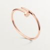 18k rose gold nail bangle bracelet