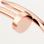 18k rose gold nail bangle bracelet
