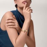 18k gold nail bangle bracelet