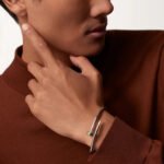 18k white gold nail bangle bracelet