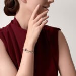 18k white gold nail bangle bracelet