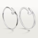 18k white gold nail bangle bracelet