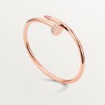 18k rose gold diamond nail bangle bracelet