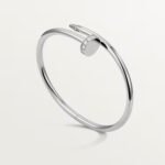 18k white gold diamond nail bangle bracelet