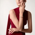 18k rose gold full pave diamond nail bangle bracelet