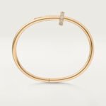 18k gold diamond nail bangle bracelet