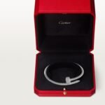 18k white gold full pave diamond nail bangle bracelet