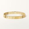 18K Gold Flexible Screw Motif Bangle Bracelet