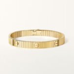 18K Gold Flexible Screw Motif Bangle Bracelet