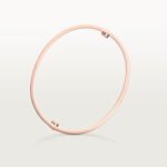 18k rose gold 10 diamond screw motif bangle bracelet