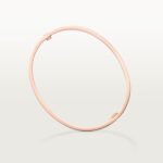 18K Rose Gold 4-Diamond Screw Motif Bangle Bracelet
