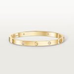 18K Gold 4-Diamond Screw Motif Bangle Bracelet