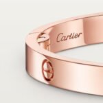 18K Rose Gold 4-Diamond Screw Motif Bangle Bracelet