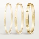 18K Gold Screw Motif Bangle Bracelet