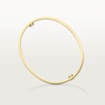18k gold 10 diamond screw motif bangle bracelet