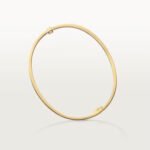 18k gold diamond pave screw motif bangle bracelet