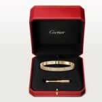 18k gold diamond pave screw motif bangle bracelet