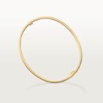 18K Gold 4-Diamond Screw Motif Bangle Bracelet