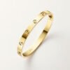 18K Gold Screw Motif Bangle Bracelet