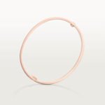 18k rose gold diamond pave screw motif bangle bracelet