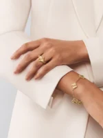 18K Gold Iridescent Clover Bracelet – 5 Motifs
