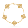 18K Gold Iridescent Clover Bracelet – 5 Motifs
