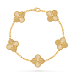 18K Gold Iridescent Clover Bracelet – 5 Motifs