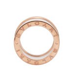 rose gold white ceramic spiral ring