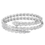 white gold Serpenti Viper diamond triple-wrap bracelet