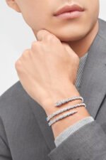white gold Serpenti Viper diamond triple-wrap bracelet