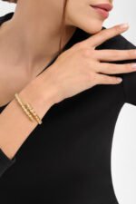 yellow gold Serpenti Viper diamond open bangle bracelet