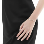 minimalist T open bangle bracelet
