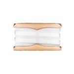 rose gold white ceramic spiral ring