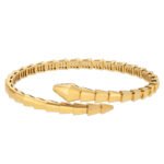 yellow gold Serpenti Viper open bangle bracelet