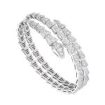white gold Serpenti Viper diamond triple-wrap bracelet