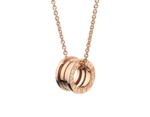 rose gold spiral pendant necklace