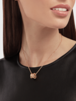 rose gold spiral pendant necklace