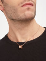 rose gold spiral pendant necklace