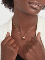 rose gold spiral pendant necklace